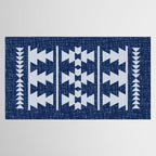 Southwestern Pattern 128 Indigo Blue Tablecloth Gallery Image 2