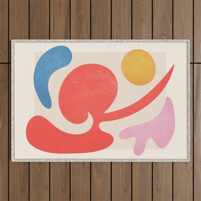 Abstract Shapes: Matisse Paper Cutouts III Outdoor Rug Gallery Image 1