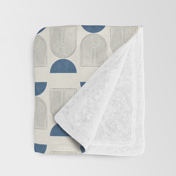 Arch Balance Blue Throw Blanket Gallery Image 3