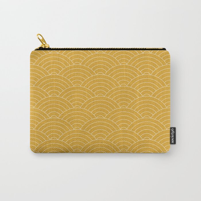 Waves (Mustard Yellow) Carry All Pouch Gallery Image 1