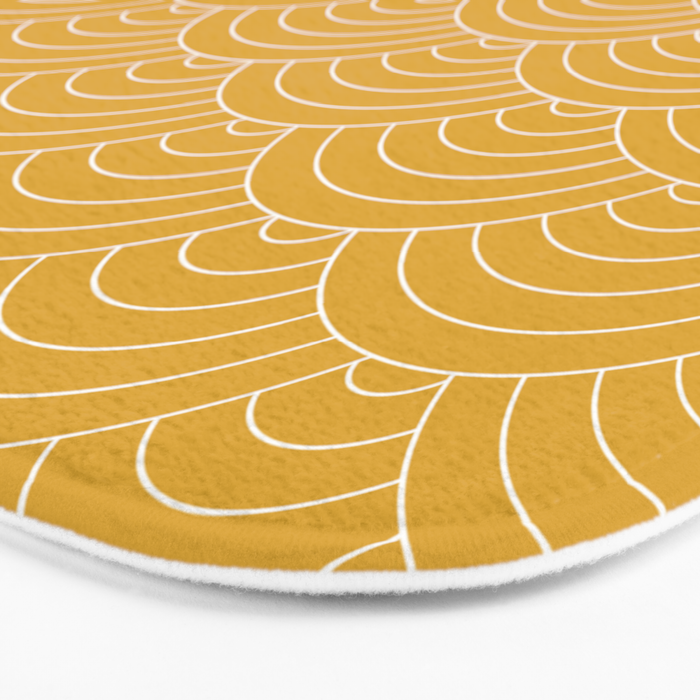 Waves (Mustard Yellow) Bath Mat Gallery Image 3