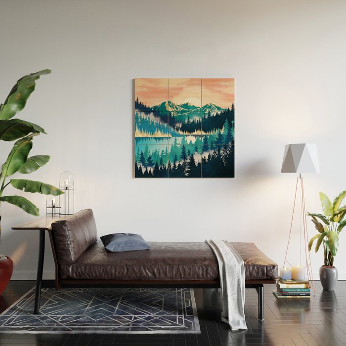 Lake Mist Wood Wall Art Gallery Image 2