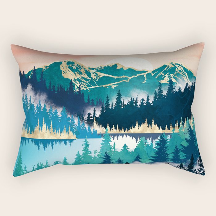 Lake Mist Rectangular Pillow Gallery Image 2