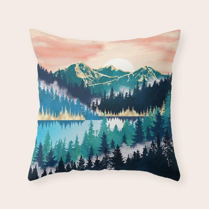 Lake Mist Throw Pillow Gallery Image 6