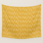 Raindrop Abstract Boho Pattern, Yellow Wall Tapestry Gallery Image 4