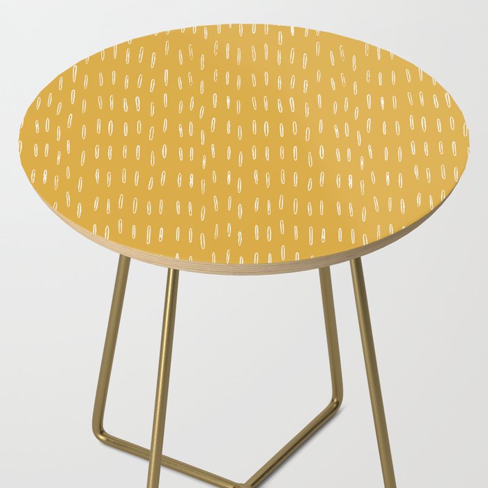 Raindrop Abstract Boho Pattern, Yellow Side Table Gallery Image 2