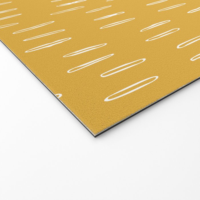 Raindrop Abstract Boho Pattern, Yellow Welcome Mat Gallery Image 2