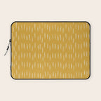 Raindrop Abstract Boho Pattern, Yellow Laptop Sleeve Gallery Image 1