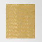 Raindrop Abstract Boho Pattern, Yellow Throw Blanket Gallery Image 2