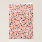Vintage tangled christmas lights art pattern Stationery Card Gallery Image 2