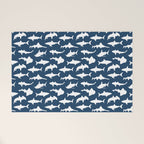 Sharks on Regal Blue Welcome Mat Gallery Image 1