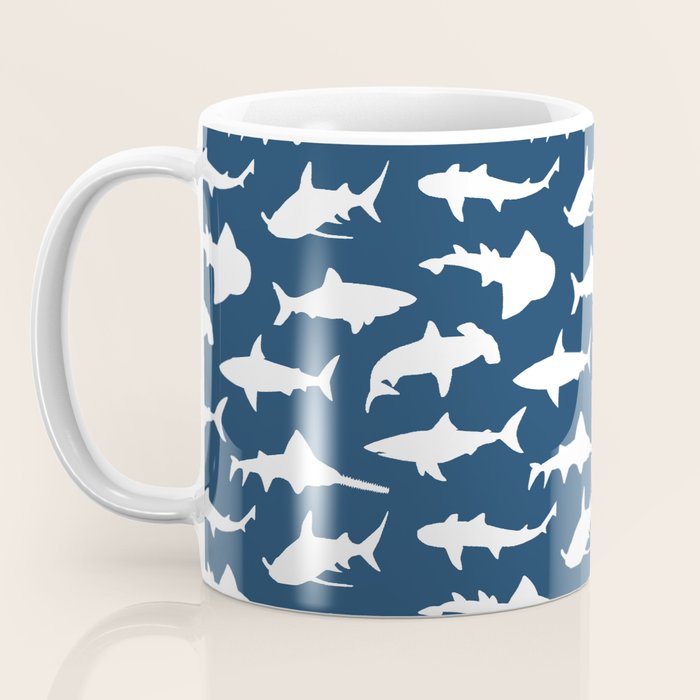 Sharks on Regal Blue Coffee Mug Gallery Image 3