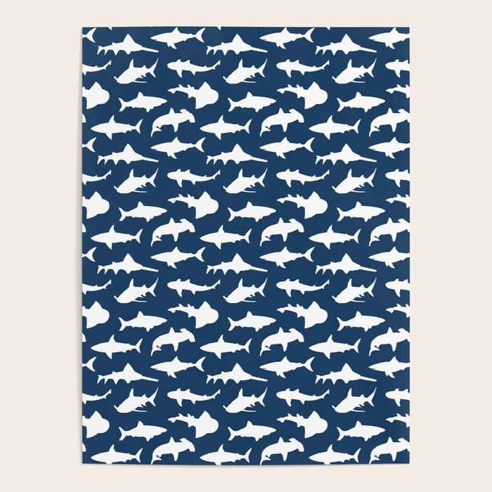 Sharks on Regal Blue Poster Gallery Image 4