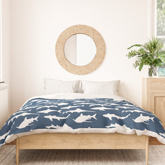 Sharks on Regal Blue Duvet Cover Gallery Image 3
