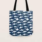 Sharks on Regal Blue Tote Bag Gallery Image 1