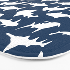 Sharks on Regal Blue Bath Mat Gallery Image 3