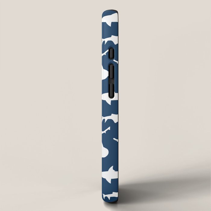 Sharks on Regal Blue iPhone Case Gallery Image 2