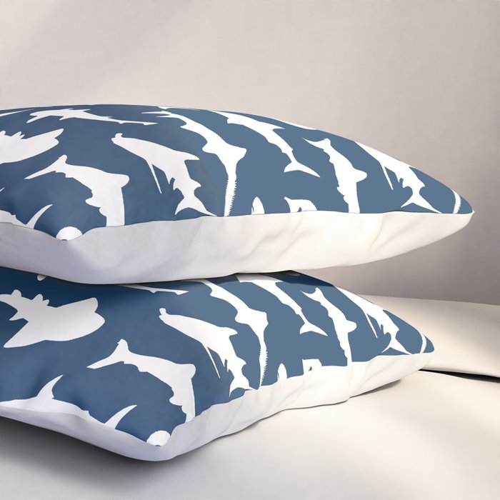 Sharks on Regal Blue Pillow Sham Gallery Image 3