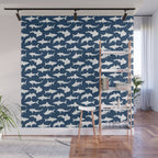 Sharks on Regal Blue Wall Mural Gallery Image 1