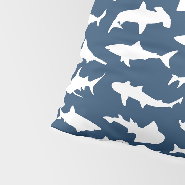 Sharks on Regal Blue Pillow Sham Gallery Image 4