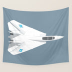 F-14 Tomcat Jet Aircraft - Slate Wall Tapestry Gallery Image 4