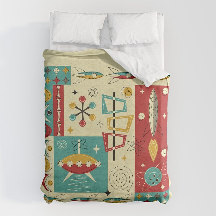 Retro Space Age Fun! ©studioxtine Duvet Cover Gallery Image 6