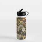 Flowers & Grapes Vintage Japanese Floral Gold Leaf Screen Water Bottle Gallery Image 1