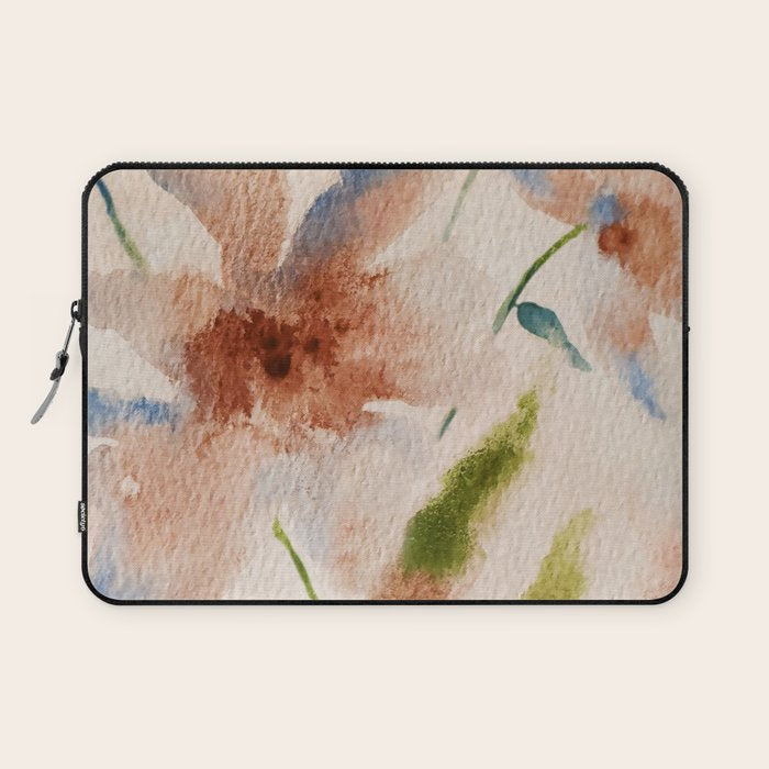 Peach Clematis Laptop Sleeve Gallery Image 1