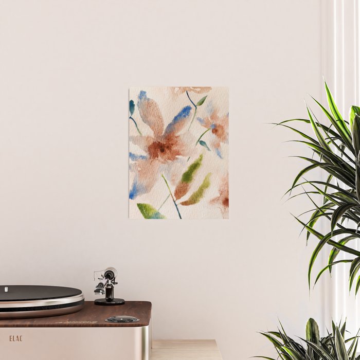 Peach Clematis Poster Gallery Image 2
