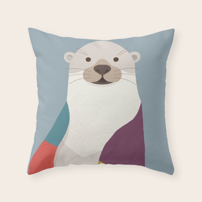 Otter Throw Pillow Gallery Image 1