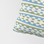 Dots and Lines - Blue and Green Pillow Sham Gallery Image 4