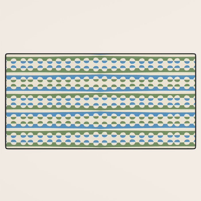 Dots and Lines - Blue and Green Desk Mat Gallery Image 3