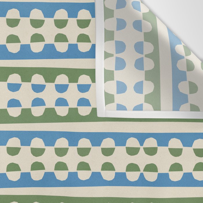 Dots and Lines - Blue and Green Wall Tapestry Gallery Image 3
