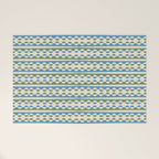 Dots and Lines - Blue and Green Welcome Mat Gallery Image 1