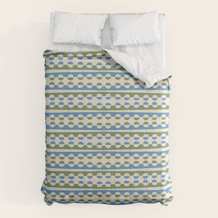 Dots and Lines - Blue and Green Comforter Gallery Image 6