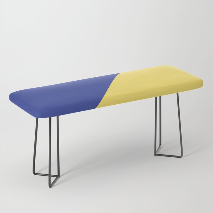 Modern royal blue sunshine yellow trendy color block Bench Gallery Image 1