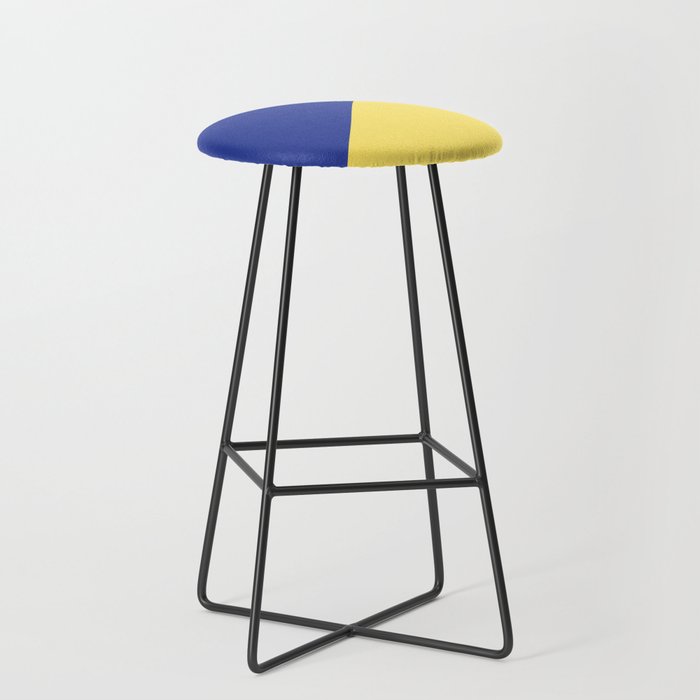 Modern royal blue sunshine yellow trendy color block Stool Gallery Image 1