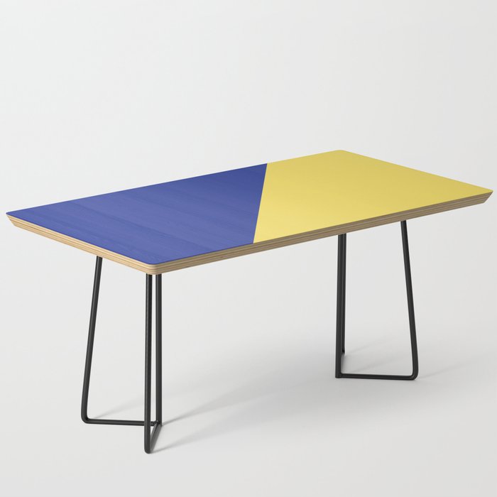 Modern royal blue sunshine yellow trendy color block Coffee Table Gallery Image 1