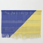 Modern royal blue sunshine yellow trendy color block Wall Hanging Gallery Image 1