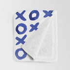 Xoxo valentine's day - blue Throw Blanket Gallery Image 3