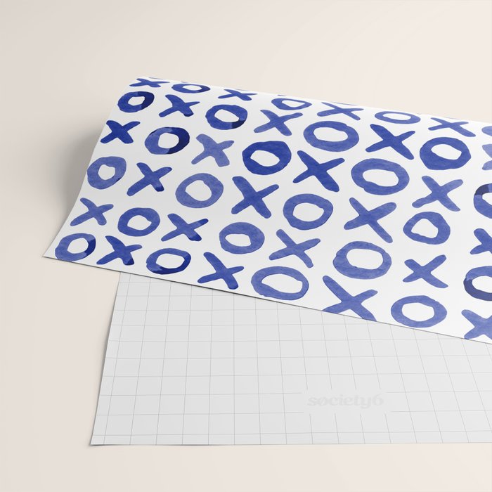 Xoxo valentine's day - blue Wrapping Paper Gallery Image 2