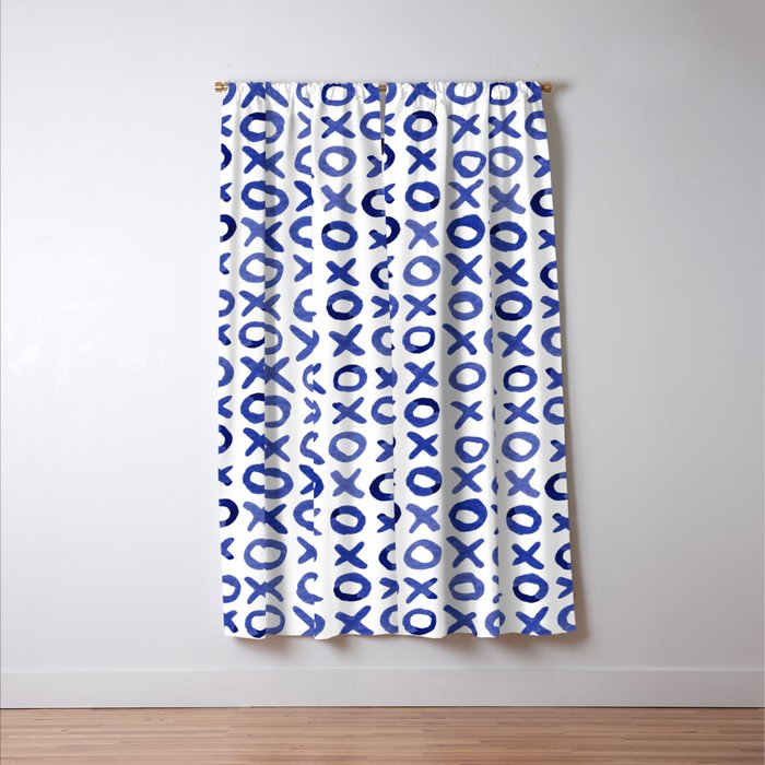 Xoxo valentine's day - blue Window Curtain Gallery Image 3