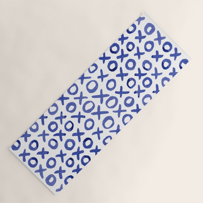 Xoxo valentine's day - blue Yoga Mat Gallery Image 1