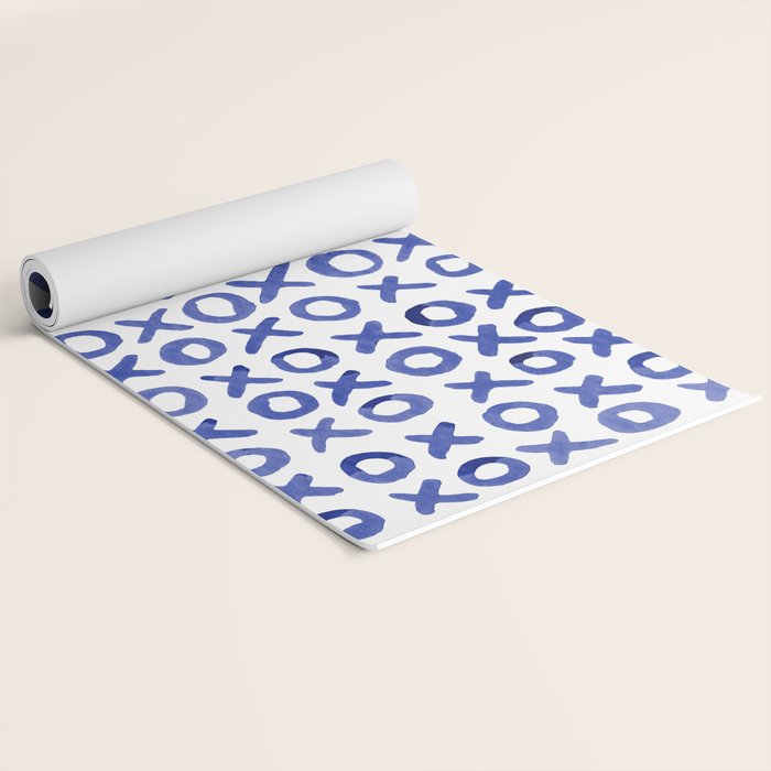 Xoxo valentine's day - blue Yoga Mat Gallery Image 2
