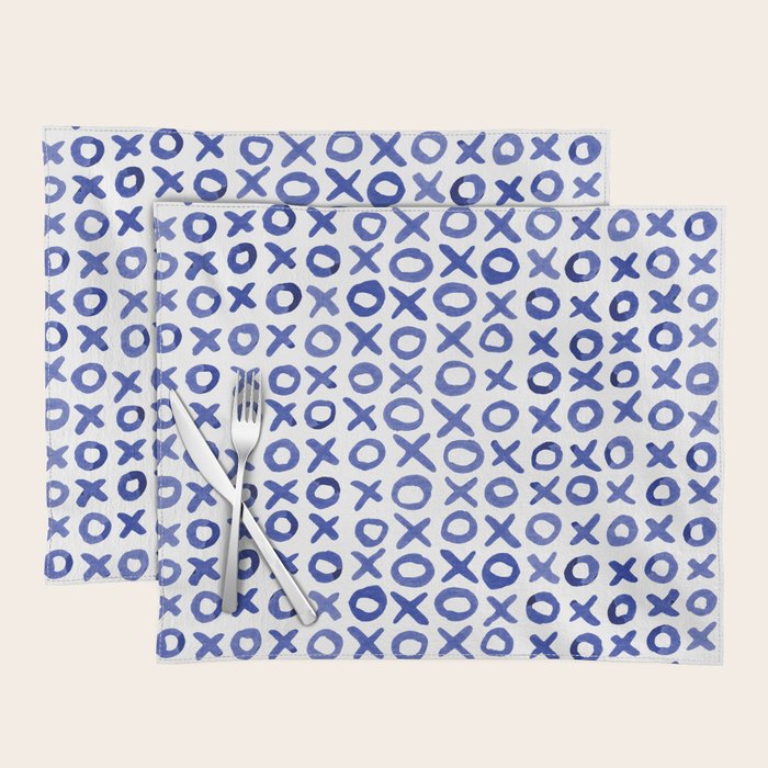 Xoxo valentine's day - blue Placemat Gallery Image 1