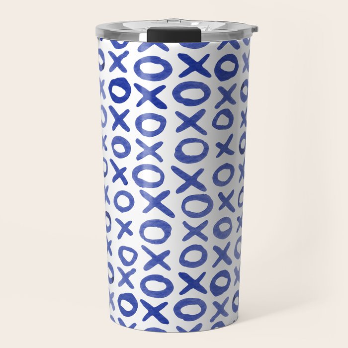 Xoxo valentine's day - blue Travel Mug Gallery Image 1