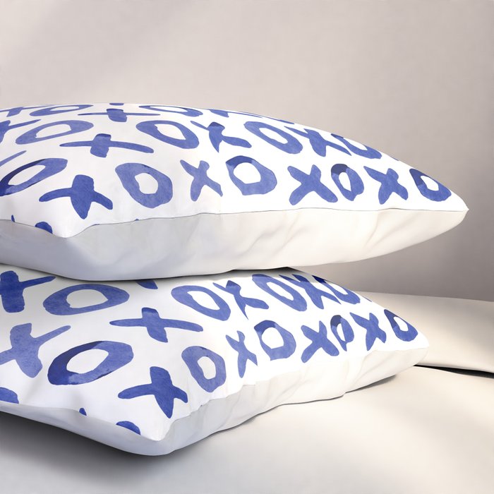 Xoxo valentine's day - blue Pillow Sham Gallery Image 3