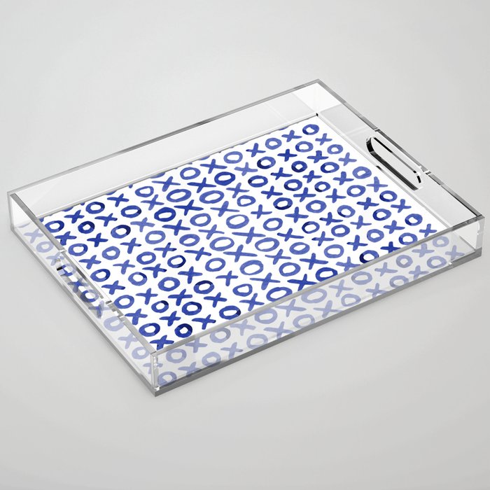 Xoxo valentine's day - blue Acrylic Tray Gallery Image 1
