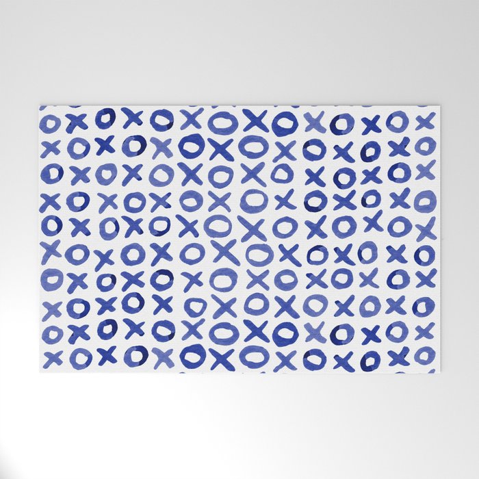 Xoxo valentine's day - blue Welcome Mat Gallery Image 1
