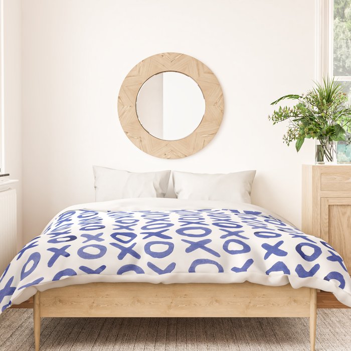 Xoxo valentine's day - blue Duvet Cover Gallery Image 3